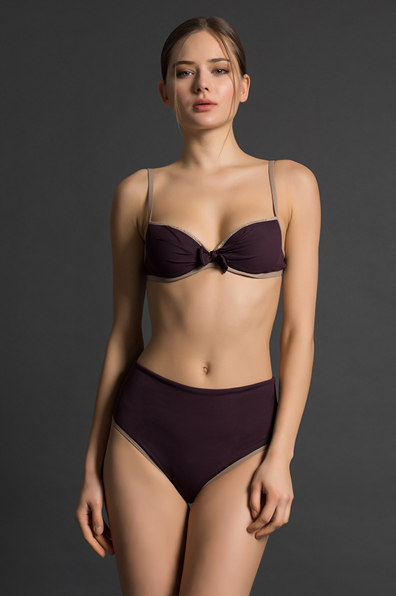 PALADINI COUTURE BEACHWEAR SS18 - EVEREST/B - VIOLA MELANZANA